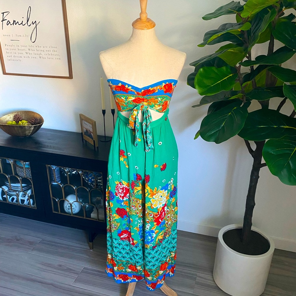 Free People “Bali Birds of Paradise” Jumpsuit